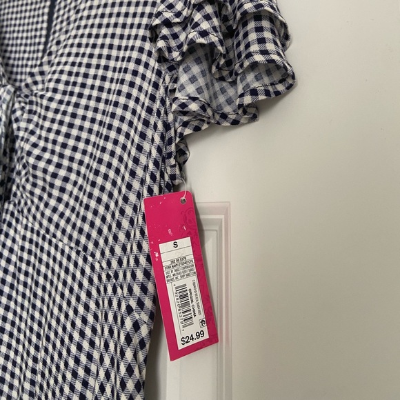Xhilaration Front-Tie Gingham Dress - Picture 5 of 7
